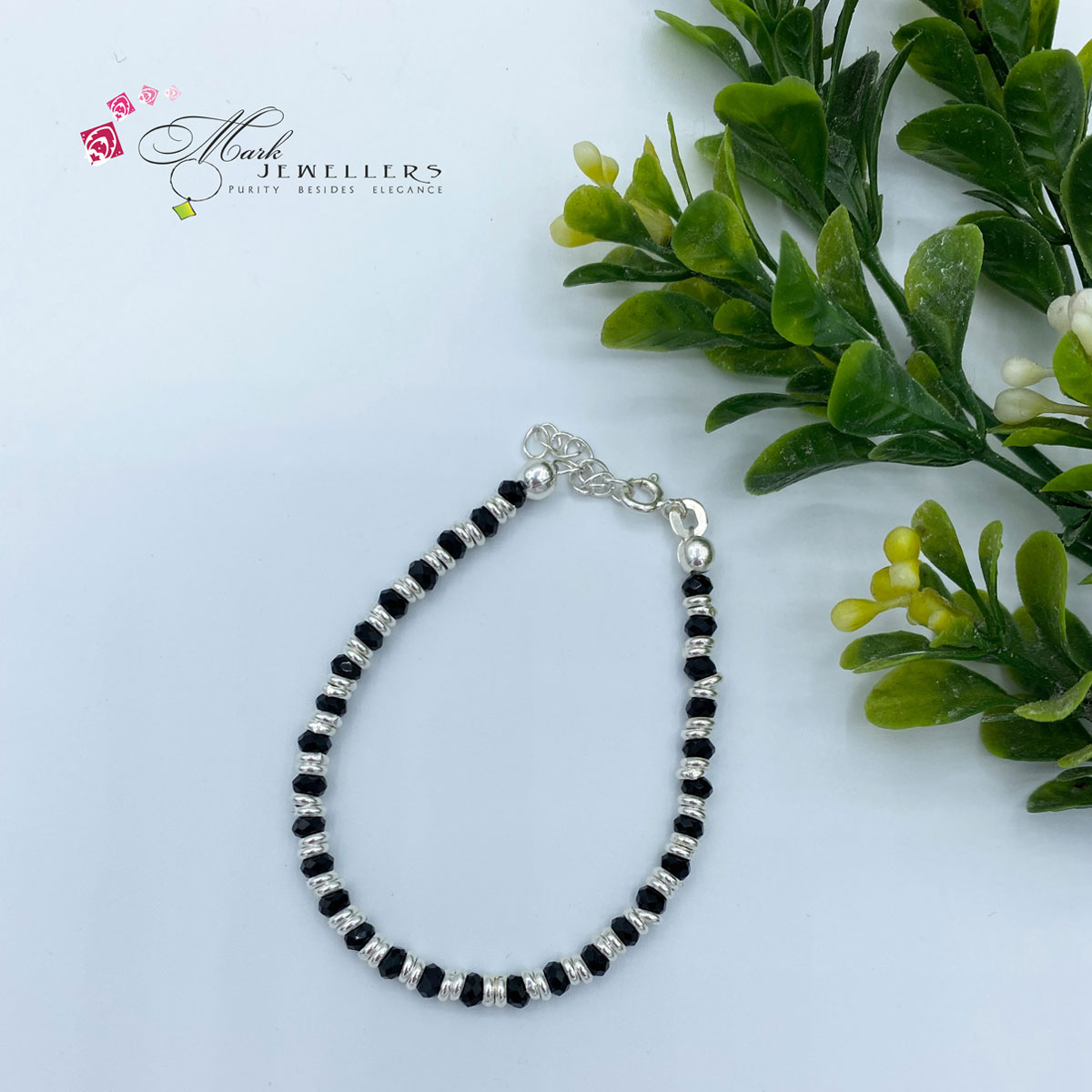Order Jewel Quick 92.5 Silver Bracelet With Black Crystal Si Online From  jewelquick