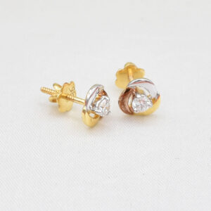 Stylish Diamond Earings Design With 18K Gold