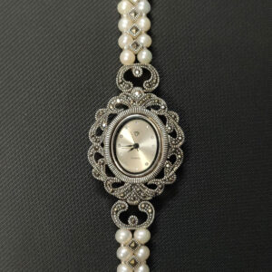White Pearl Beads Stone Women’s Bracelet Watches