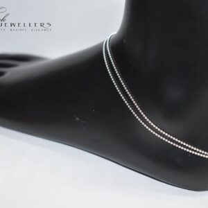925 Silver Dot Anklet Double Line